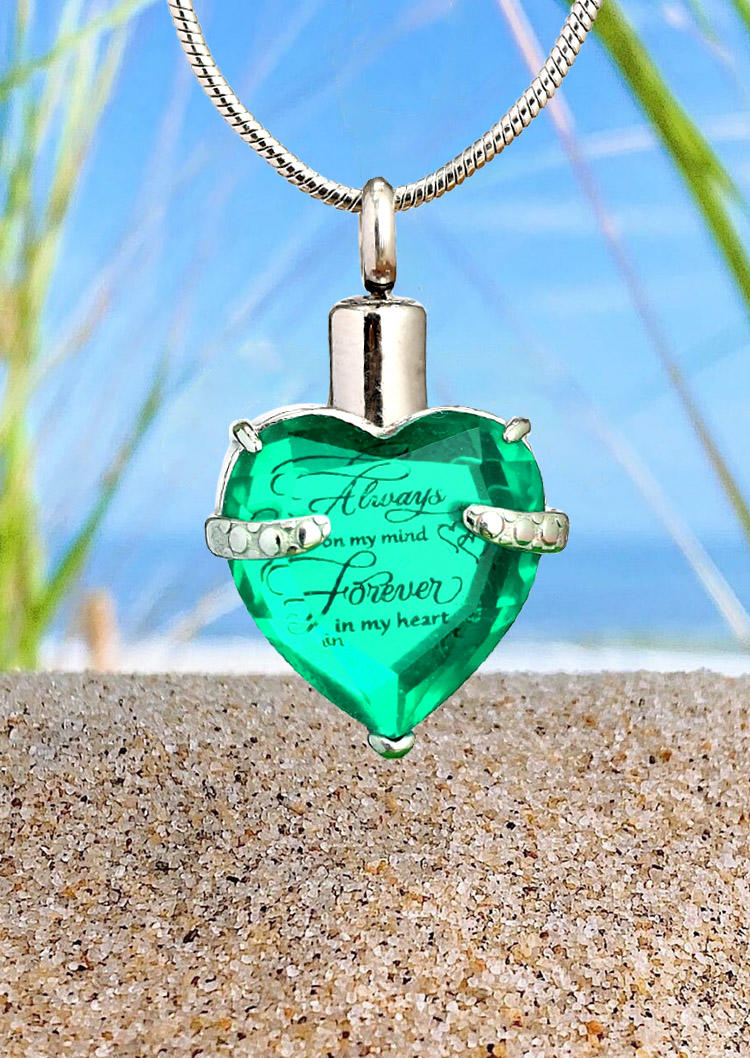 

Valentine Always In My Heart Pendant Necklace, Green;purple;red, 524259