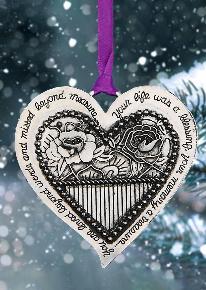 

Floral Heart Christmas Pendant Ornament, Pattern2, 524377