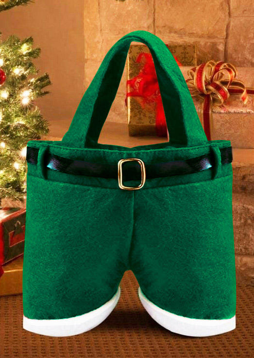 

Christmas Pants Wine Bottle Candy Gift Cover Bag, Green, 524379