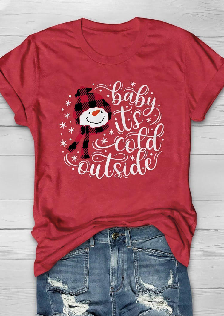 Kaufen Baby It's Cold Outside T-Shirt Tee - Red. Bild