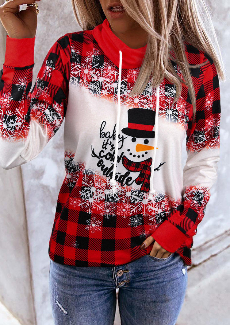 

Santa Claus Plaid Snowman Sweatshirt - White, 524233