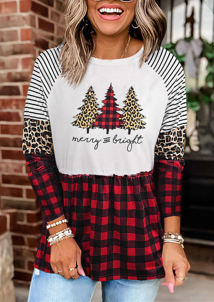 

Merry And Bright Tree T-Shirt Tee - Red, 524388