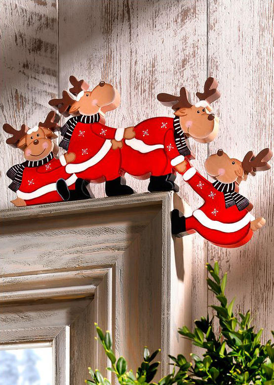 

Christmas Reindeer Santa For Door Frames Ornament, Pattern2, 524101
