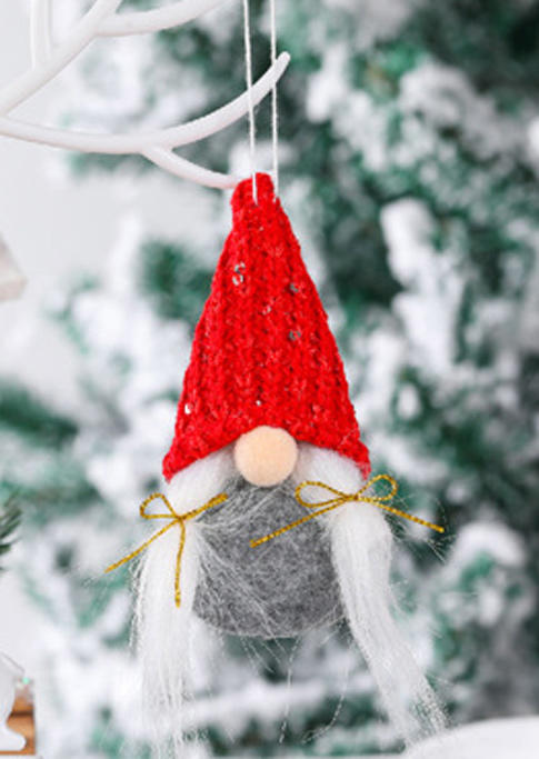 

Christmas Gnomies Sequined Pendant Ornament, Gold;gray;red, 524133