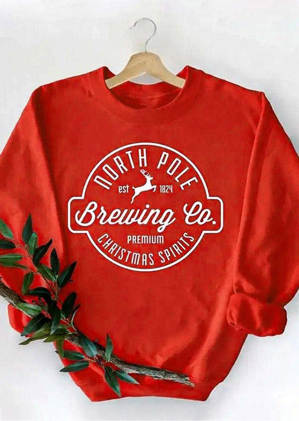 

North Pole Spirits Reindeer Sweatshirt - Red, 523556