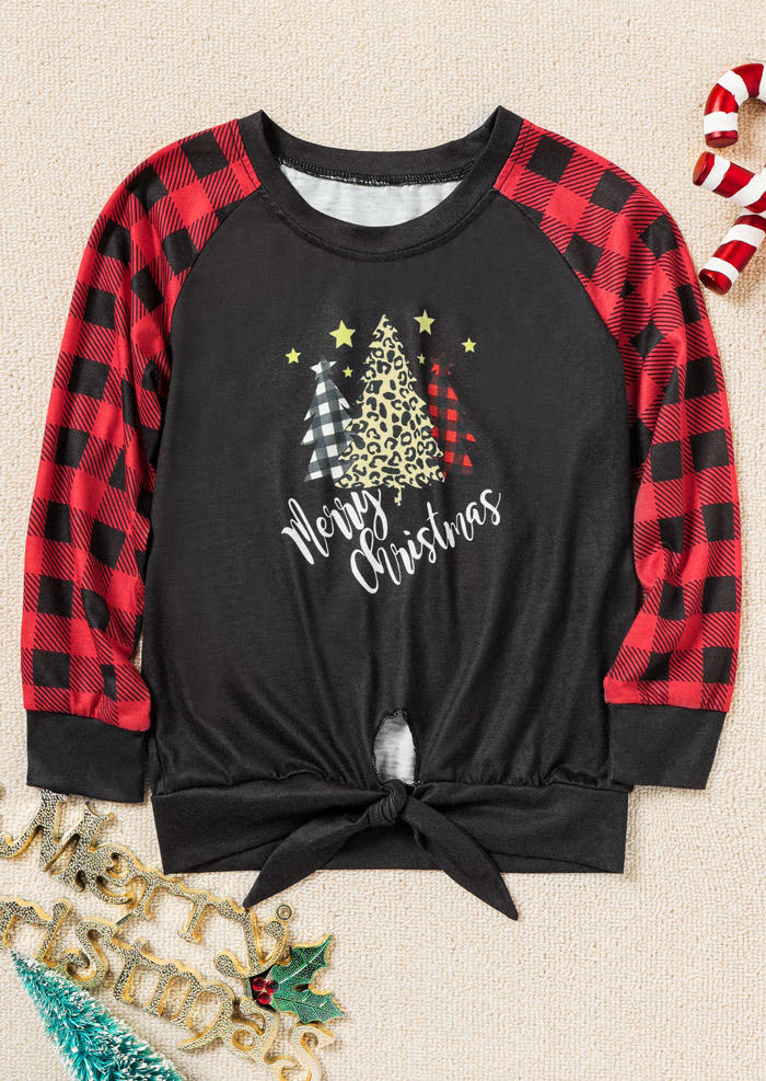 

Mommy & Me Merry Christmas Plaid Leopard Tree Blouse - Kids, 524371