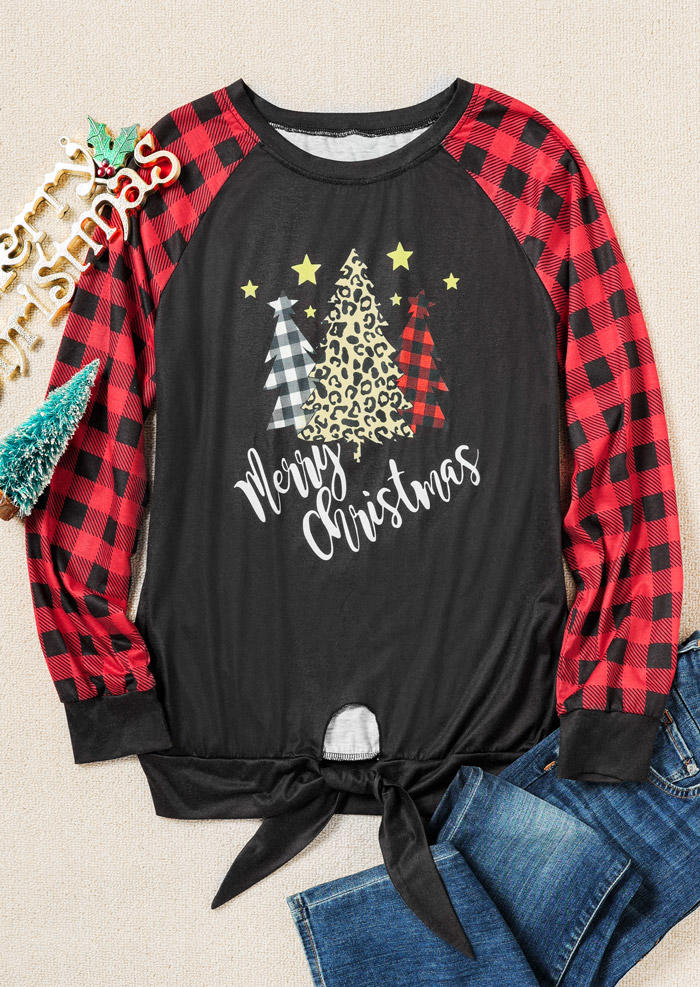 

Mommy & Me Merry Christmas Plaid Leopard Tree Blouse - Women, 524372