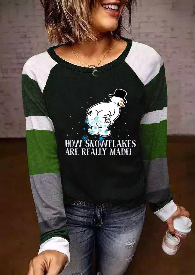 

How Snowflakes Are Really Made T-Shirt Tee - Dark Green, 524542