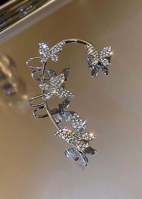 

Butterfly Crystal Single Ear Cuff Wrap Earring, Pattern4, 525482