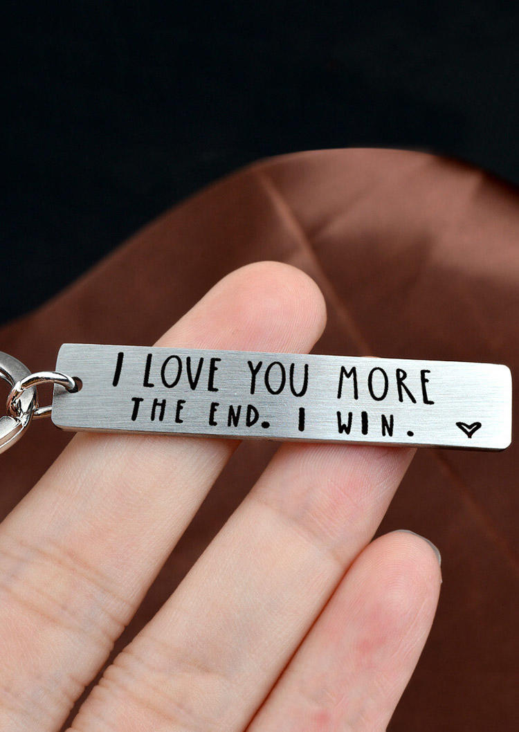 

Valentine I Love You More Keychain, Silver, 525013
