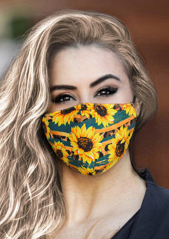 

Leopard Sunflower Adjustable Mask, Yellow, 525331