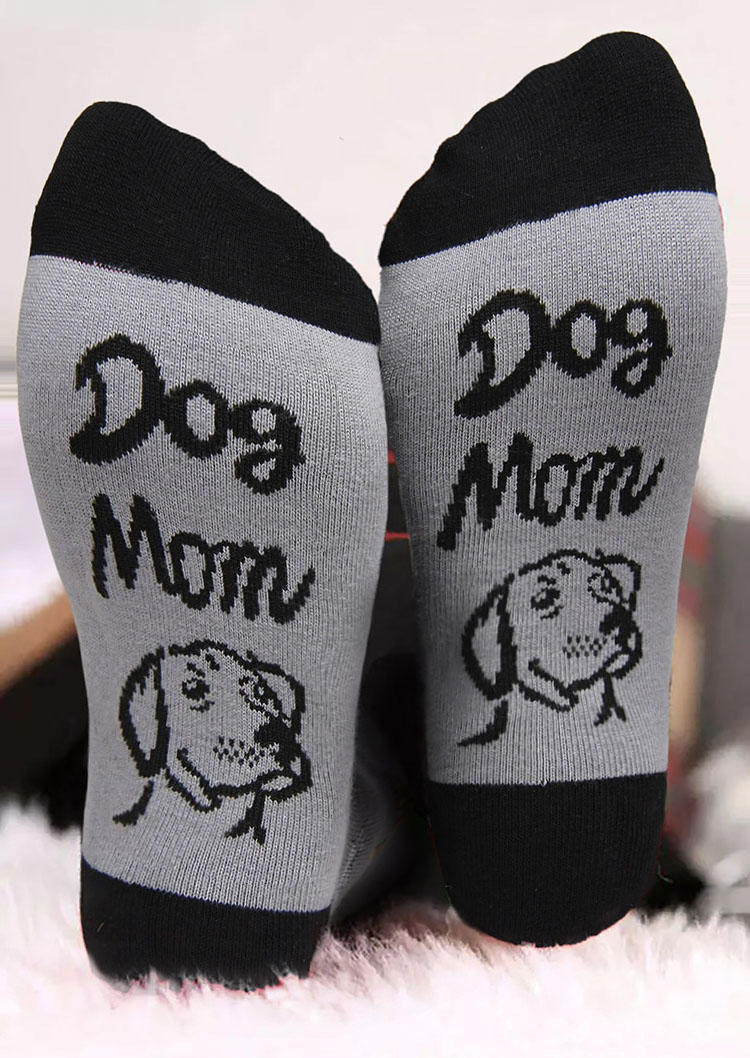 

Dog Mom Crew Socks - Black, 524978