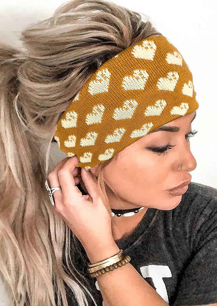 

Heart Yoga Wide Headband, Yellow, 524980