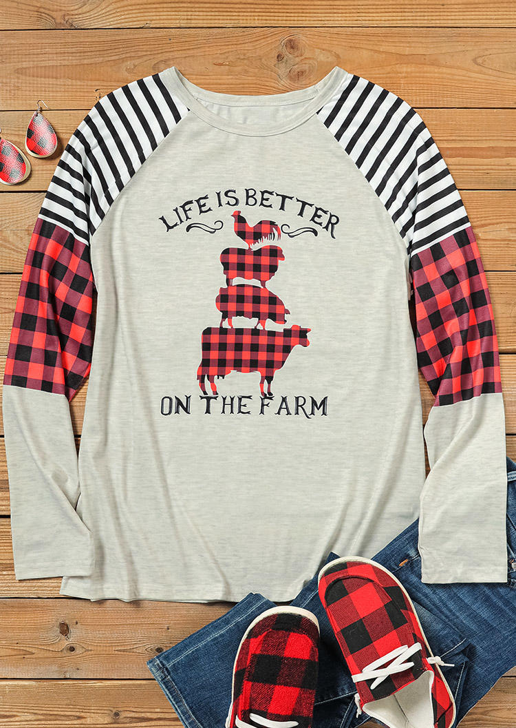 

Mommy & Me Life Is Better Plaid Striped Blouse - Women, 525487