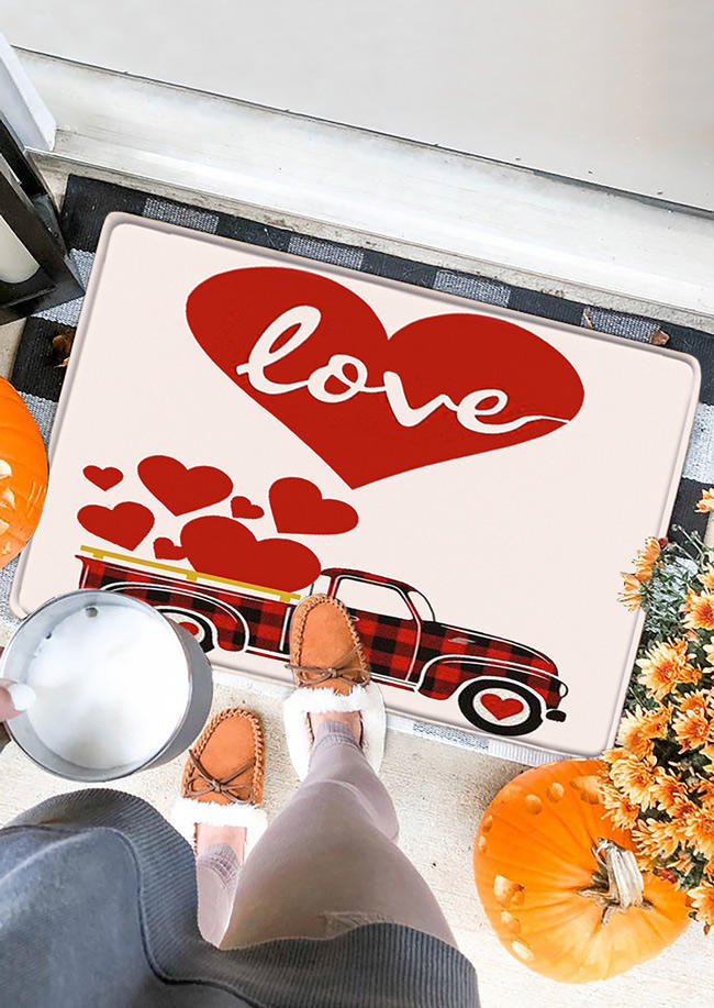 

Valentine Plaid Lips Non-Slip Carpet, Pattern1;pattern2, 525662