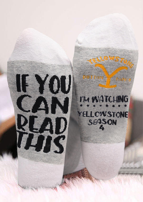 If You Can Read This Crew Socks