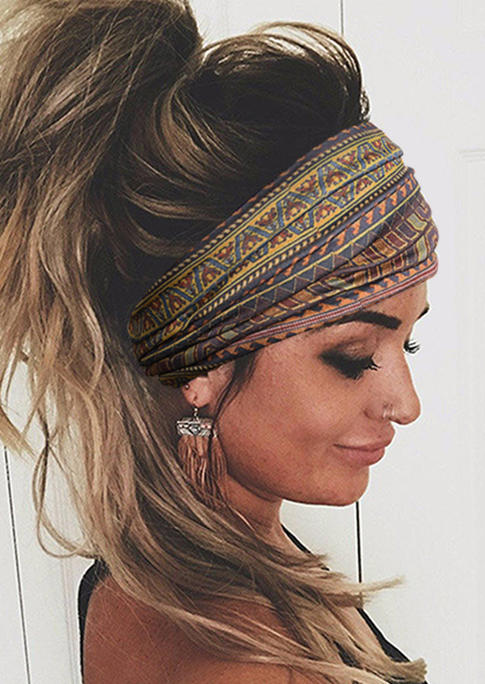 

Aztec Geometric Wide Headband, Pattern2, 526077