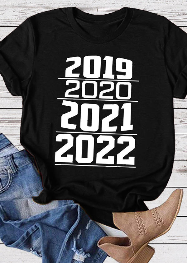 

2021 Short Sleeve T-Shirt Tee - Black, 525379