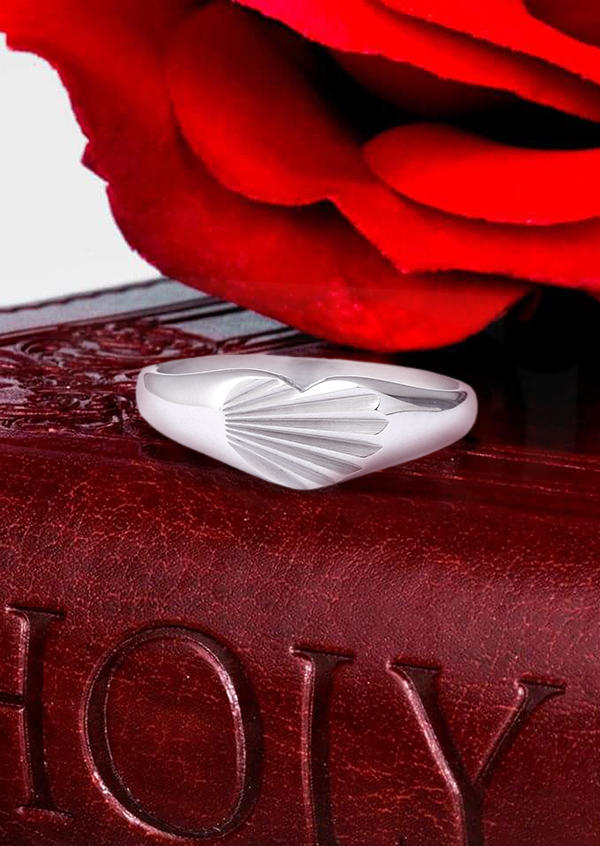 

Valentine Heart Stainless Steel Ring - Silver, 525518