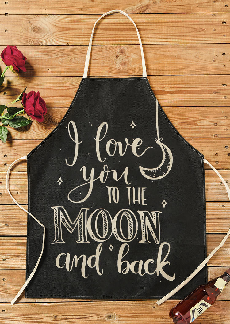 

Valentine I Love You To The Moon And Back Apron, Pattern1;pattern2, 525968