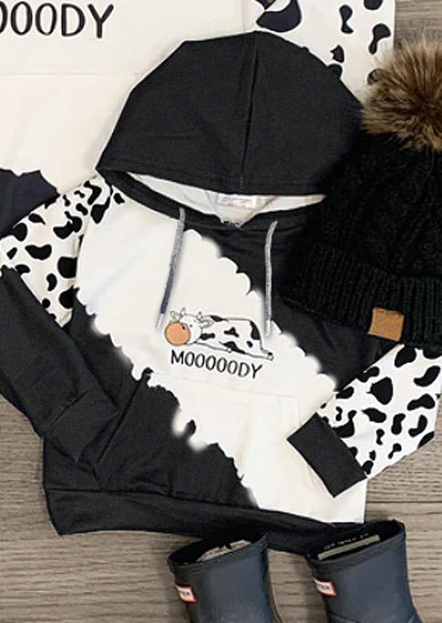 

Mommy & Me Mooooody Cow Kangaroo Pocket Hoodie - Kids, 526401