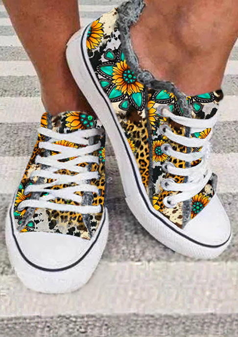 

Sunflower Turquoise Leopard Sneakers, Multicolor, 526301