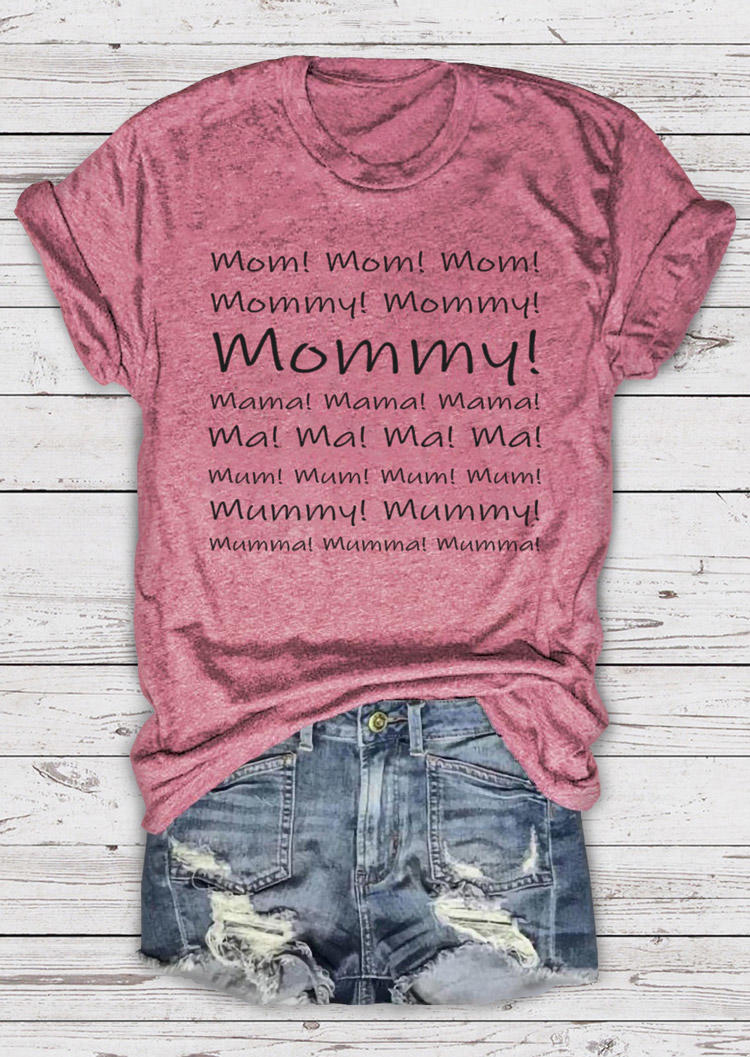 

Mommy Mama Mom T-Shirt Tee - Cameo Brown, 526391