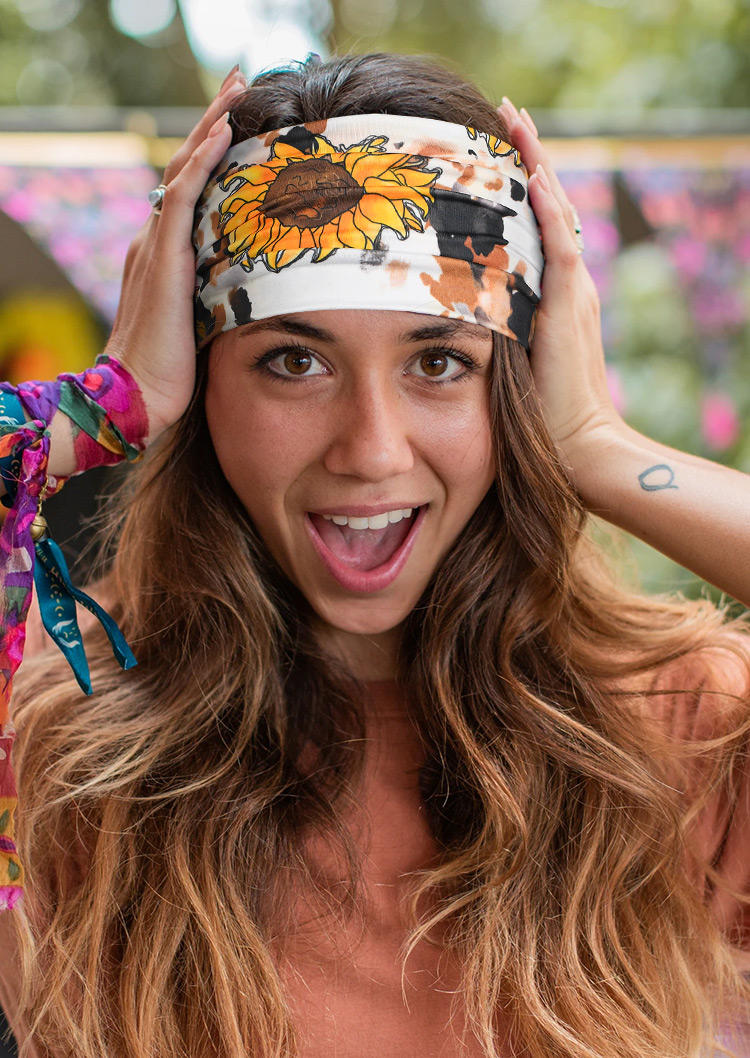 

Sunflower Cow Yoga Wide Headband, Multicolor, 526409