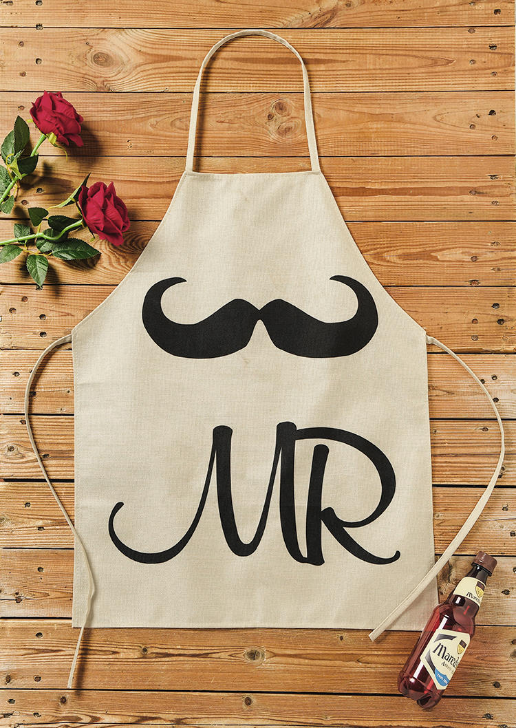 

Valentine Mrs. And Mr. Beard Graphic Apron, Pattern1;pattern2, 525970