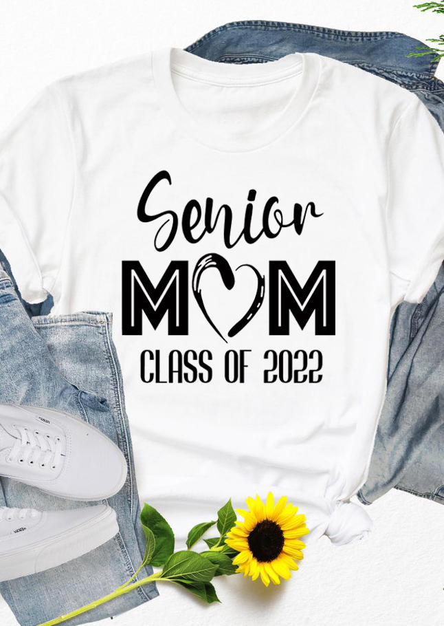 

Senior Mom Class Of 2022 T-Shirt Tee - White, 526242