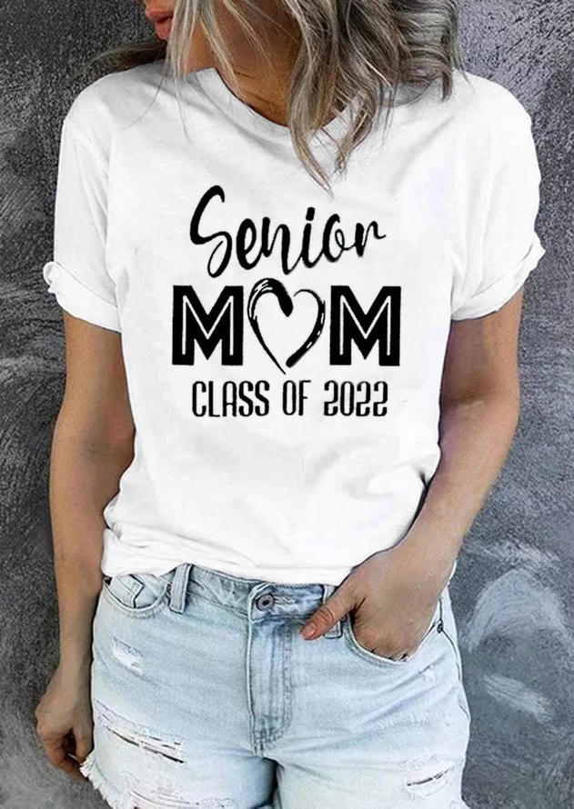 Kaufen Senior Mom Class Of 2022 T-Shirt Tee - White. Bild