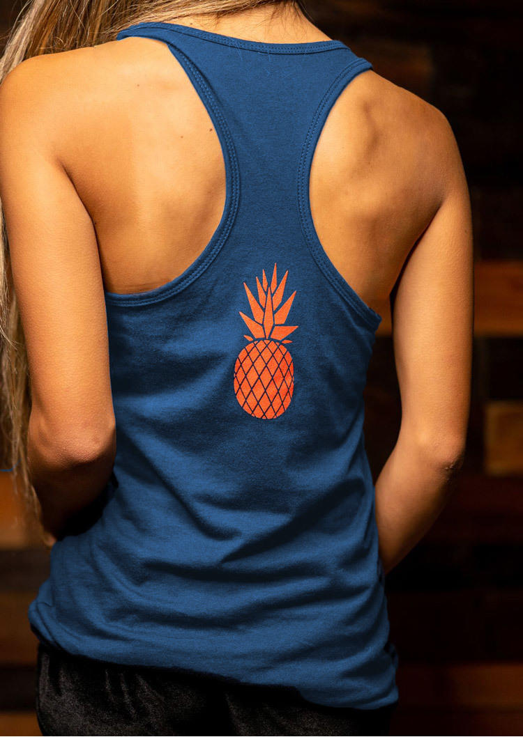 

Pineapple Racerback Casual Tank - Deep Blue, SCM000087