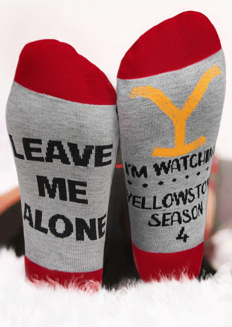 

Leave Me Alone Casual Crew Socks, Pattern1;pattern2, 526739