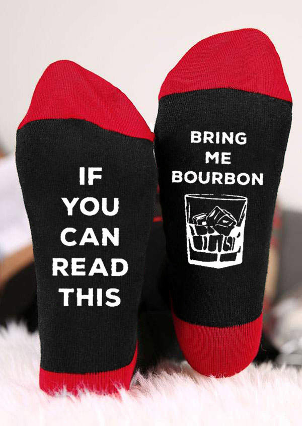 

Bring Me Bourbon Crew Socks, Black;gray, 526731