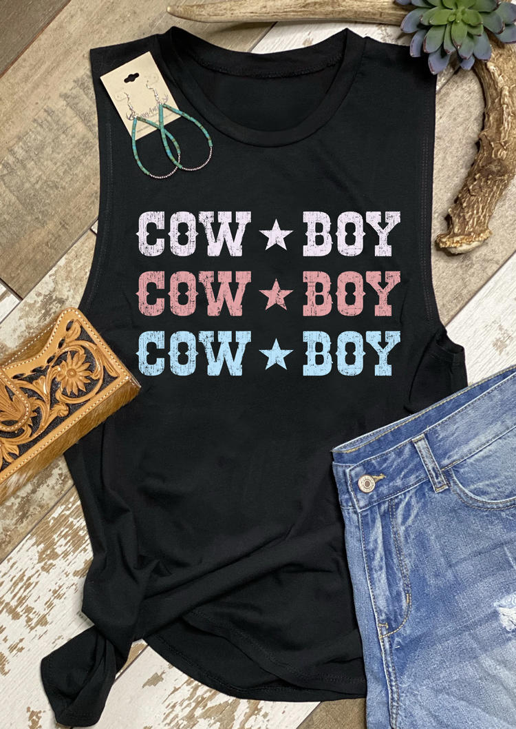 

Cow Boy Star Tank - Black, 525815