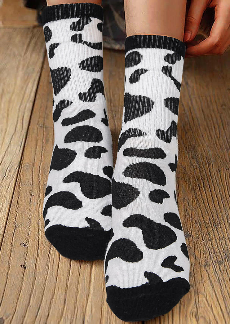 

Cow Crew Casual Socks, White, 526762