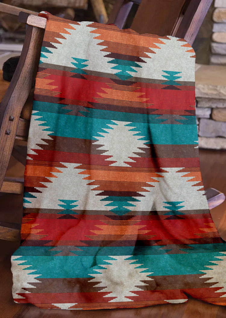 

Soft Aztec Geometric Western Flannel Blanket, Multicolor, 526904