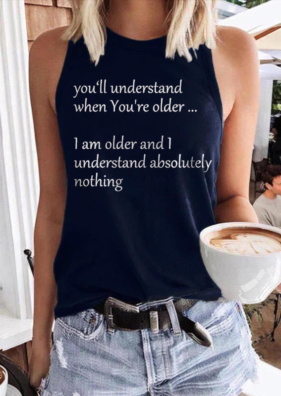 

You'll Understand When You're Older Tank - Navy Blue, 527285