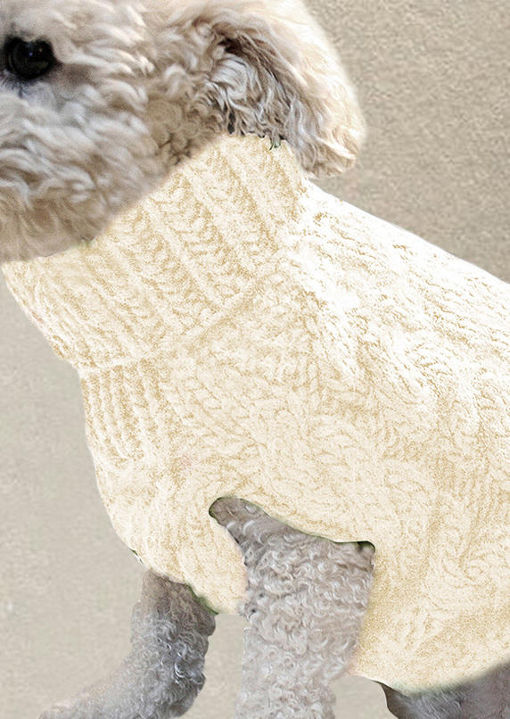 

Dog Turtleneck Knitted Warm Sweater, Black;white;gray, 527040