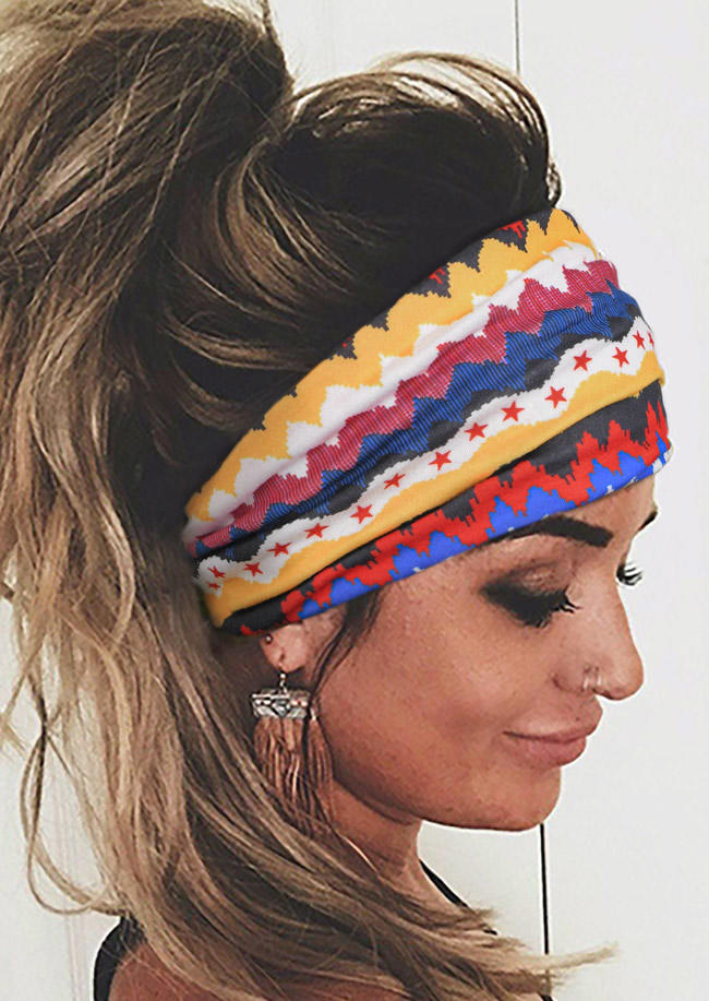 

Wave Star Elastic Wide Headband, Multicolor, 526873