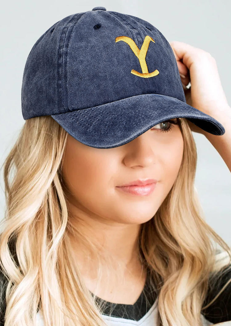

Graphic Embroidery Baseball Cap, Blue, 526923