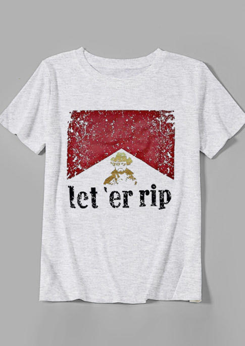 Buy Let 'er Rip CowBoy T-Shirt Tee - Gray. Picture