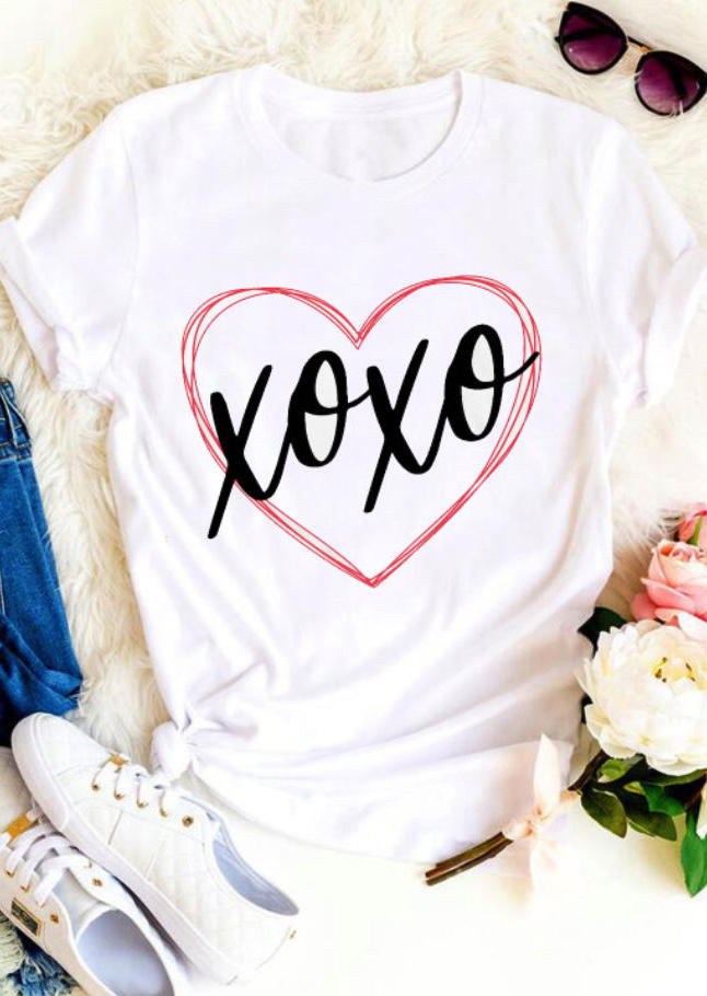 Kaufen Xoxo Heart T-Shirt Tee - White. Bild