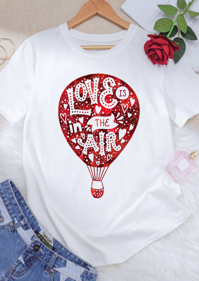 

Love Is In The Air T-Shirt Tee - White, 527546