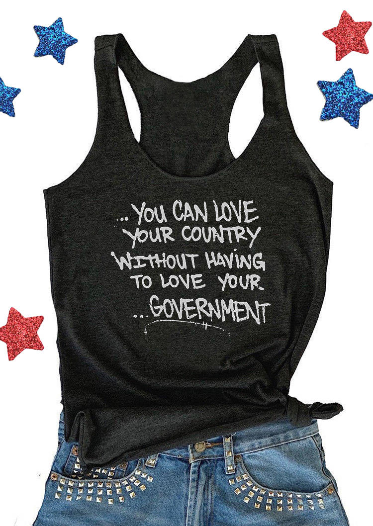 

You Can Love Your Country Racerback Tank - Dark Grey, 527689