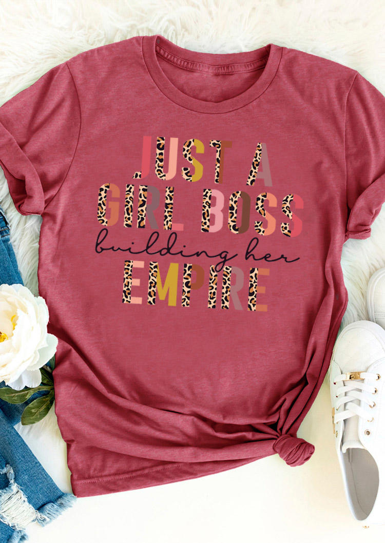 

Just A Girl Boss Building Her Empire T-Shirt Tee - Brick Red, 527565