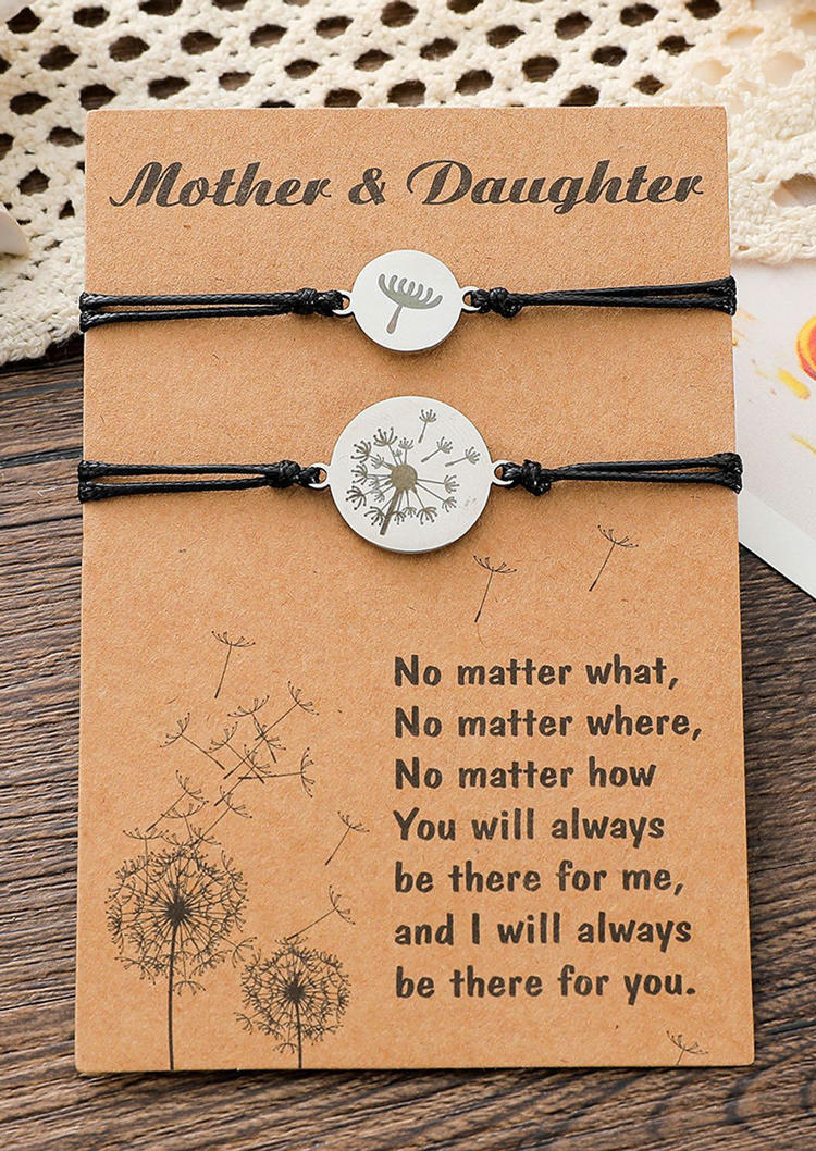 

2Pcs Dandelion Alloy Bracelet, Multicolor, 527615