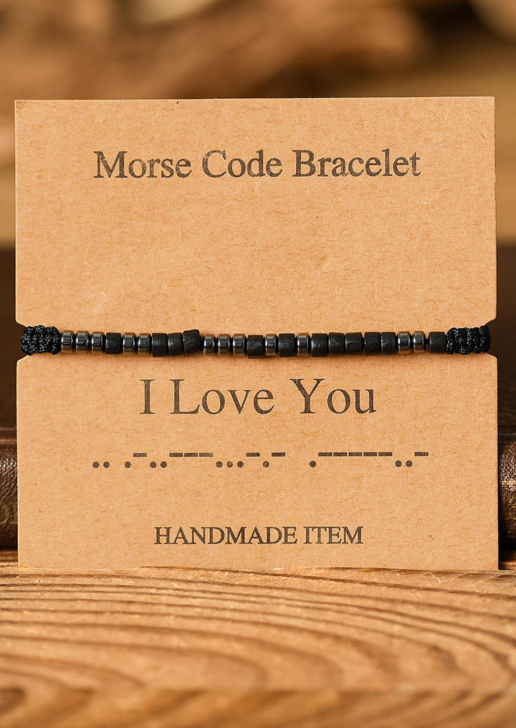 

Morse Code Beading Adjustable Bracelet, Multicolor, 526858