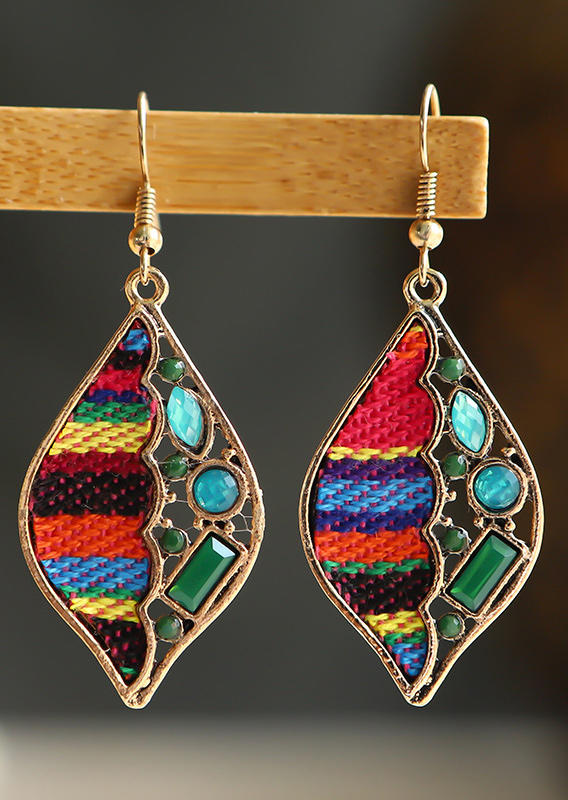 Colorful Braided Alloy Hook Earrings