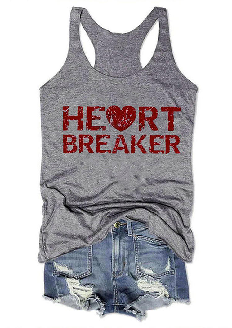 

Valentine Heart Breaker Racerback Tank - Gray, 528030
